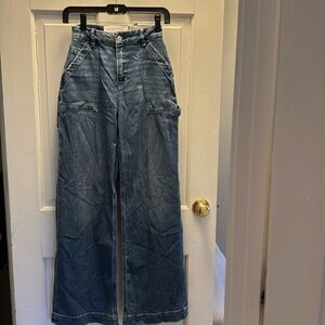 NWT American Eagle size 000 23  jeans curvy dreamy drape baggy wide leg